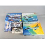 Six boxed model kits in varying scales to include Revell Avro Lancaster Mk.