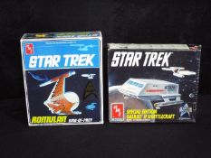 AMT,Ertl, Star Trek - Two boxed 'Star Trek' plastic model kits by AMT Ertl.