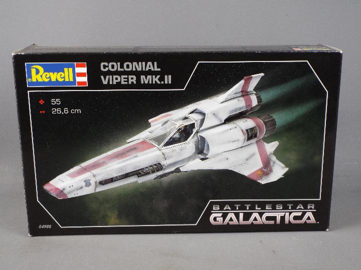 Revell - A boxed Revell 'Battlestar Galactica' plastic model kit of a 'Colonial Viper MK.II'.