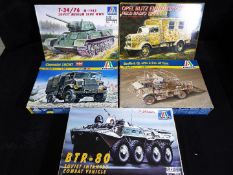 Italeri - Five boxed military model kits in 1:35 scale to include # 262, # 6233, # 6474,