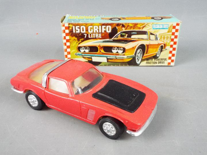 Telsalda - A boxed Telsalda Toys (Hong Kong) A0030 plastic friction driven ISO Grifo 7 Litre.