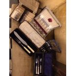 BULK LOT 5 PIECES OF CASED CUTLERY