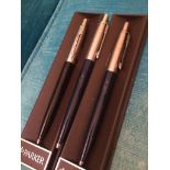 3 X VINTAGE PARKER BALL PENS 2 WITH THEIR BOXES