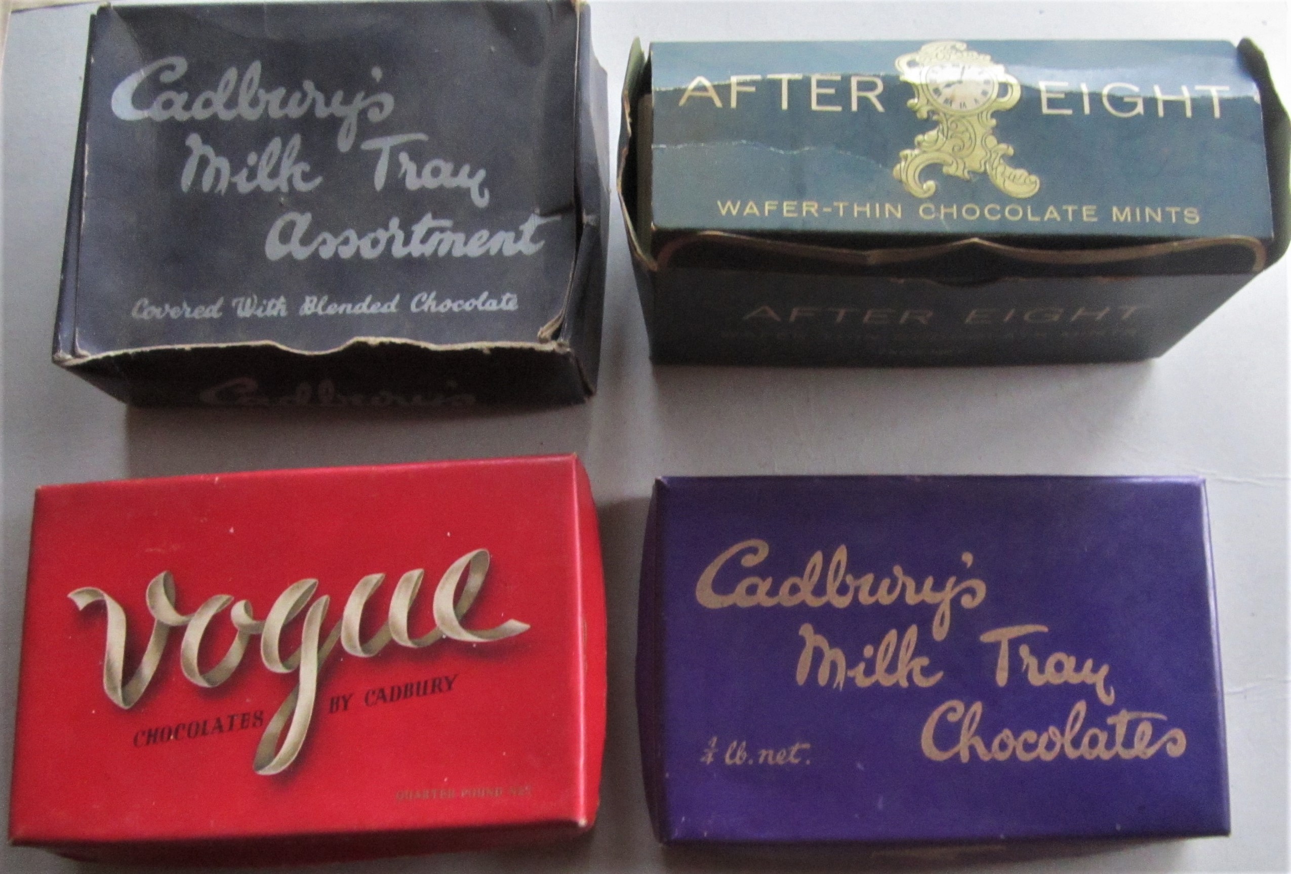 VINTAGE CADBURYS & AFTER EIGHT CHOCOLATE BOXES