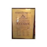 NELSONS VICTORYS A5 VINTAGE FRAMED POSTER