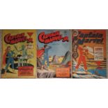 COMICS - THREE VINTAGE CAPTAIN MARVEL COMICS