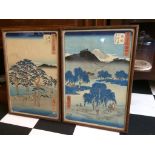 PAIR EARLY 20th CENTURY SIGNED JAPANESE WATERCOLORS