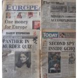 NEWSPAPERS - FOUR FIRST ISSUES. TODAY. EUROPEAN. MAIL. EXPRESS