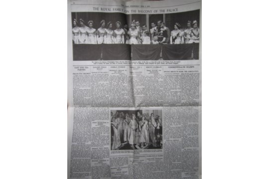 NEWSPAPER - ORIGINAL COPY OF THE TIMES 03/06/53 COVERS THE CORONATION - Image 2 of 4