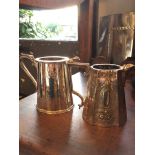 2 X 19th CENTURY SILVER PLATED CREAM JUGS