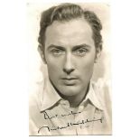 FILM STAR - MICHAEL WILDING HAND SIGNED PHOTOGRAPH