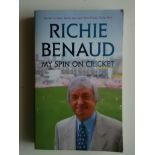 CRICKET - RICHIE BENAUD AUTOGRAPHED BOOK