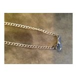 SOLID SILVER EDWARDIAN WATCH CHAIN