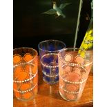 1960s 7 PIECE GLASS LEMONADE SET