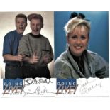 TV PRESENTERS - HAND SIGNED TREVOR NEAL / SIMON HICKSON & SARAH GREENE