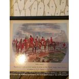SET OF 6 1950s PLACEMATS WITH HUNTING SCENES BY HERRING