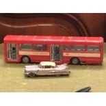 MIX LOT EARLY LESNEY PRE-MATCHBOX CADILLAC & DINKY BUS