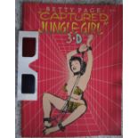 ADULT GLAMOUR - BETTY PAGE 'CAPTURED JUNGLE GIRL' 3D MAGAZINE WITH SPECKS