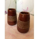 PAIR OF 1920s C&CO LONDON VESTA POTS WITH STRIKERS