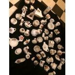 BULK LOT 57 PIECES CRESTED CHINA GOSS CARLTON ARCADIAN ETC