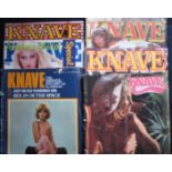ADULT GLAMOUR - KNAVE MAGAZINE X 6 INCLUDES VOL. 1 NO. 3.