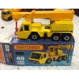 MINT & BOXED VINTAGE MATCHBOX TOY CRANE TRUCK NEW 49