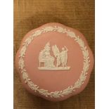 WEDGEWOOD PINK JASPER WARE DISH AND COVER