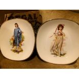 PAIR OF JG MEAKIN POTTERY PLATES CIRCA 1920s