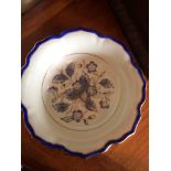 NORITAKE JAPANESE BLUE AND WHITE PORCELAIN BOWL