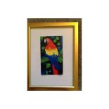 DIANE WILLIAMS SIGNED SCREEN-PRINT MACAW