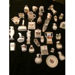 BULK LOT 34 PIECES OF CRESTED CHINA GOSS CARLTON ARCADIAN ETC