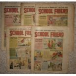 COMICS - SCHOOL FRIEND 1951 -52 X 5