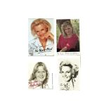 ACTRESSES - HAND SIGNED PHOTOS HONOR BLACKMAN KATIE BOYLE ETC