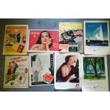 1950's CIGARETTE ADVERTISING POSTERS X 8