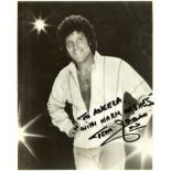 MUSIC- HAND SIGNED TOM JONES LARGE PHOTOGRAPH