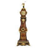 Boulle-Bodenstanduhr. Frankreich um 1900. Hochrechteckiger, geschweifter, tlw.ebonisierter