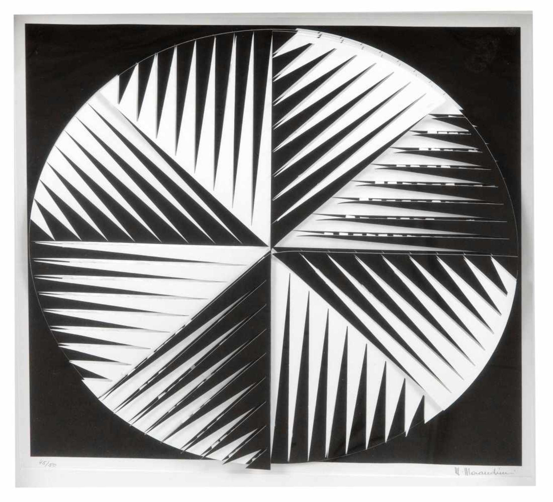 Morandini, Marcello. *1940 Mantua. Komposition. 3-D Collage/Papier, mit Blstft. u. re. M.Morandini - Bild 2 aus 3