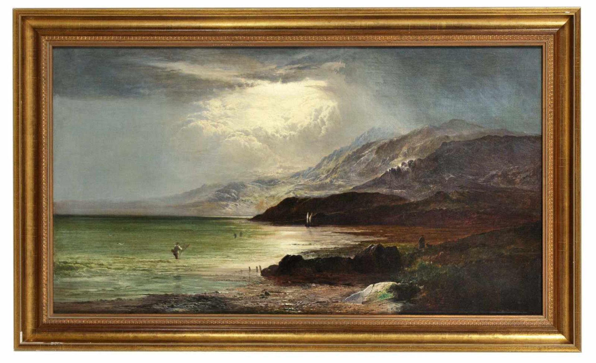 Leslie, Charles. 1835 - London - 1890. Seelandschaft in den schottischen Highlands.Öl/Lwd., u. re. - Bild 2 aus 2
