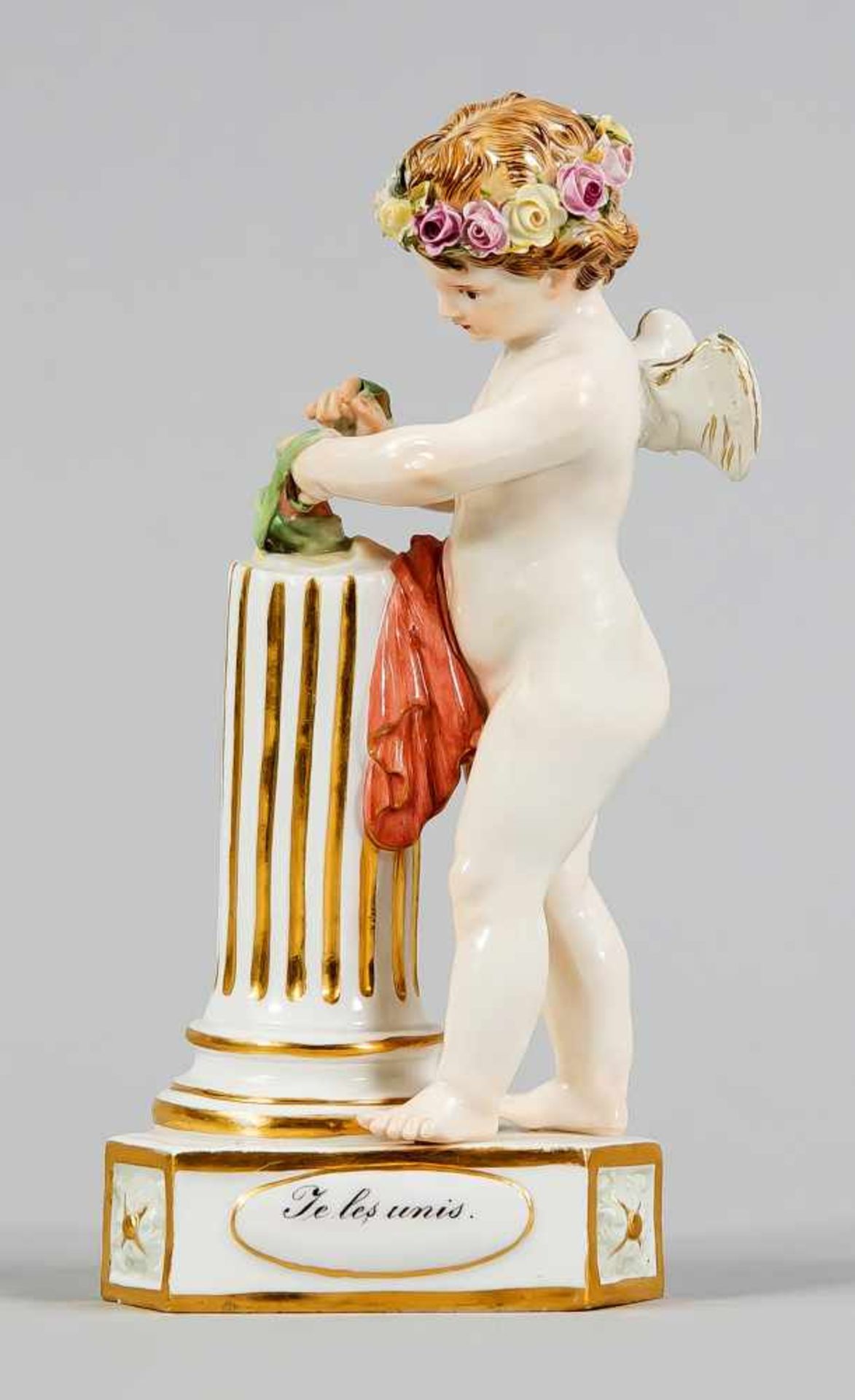 Devisenkind "Je les unis". Meissen, 1. Wahl. Ausformung 1860-1924. Entwurf Michael VictorAcier, - Bild 2 aus 4