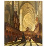 Maswiens, Joseph. 1828 - Leuven - 1880. Innenansicht des Chores der Kathedrale Santa Maríade la