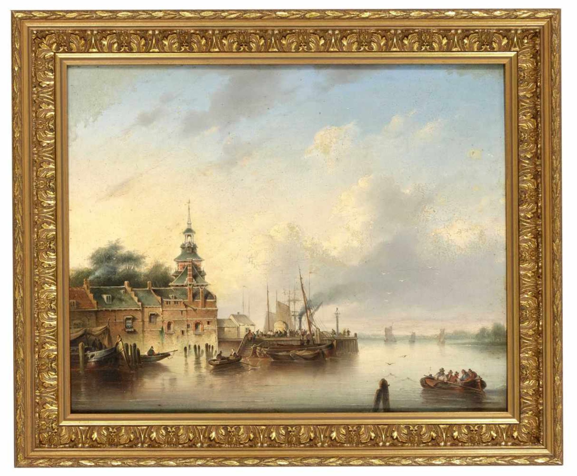 Hendriks, Gerardus. 1804 Amsterdam - wohl nach 1859 Rotterdam. Die "Oude Hoofdpoort" inRotterdam.