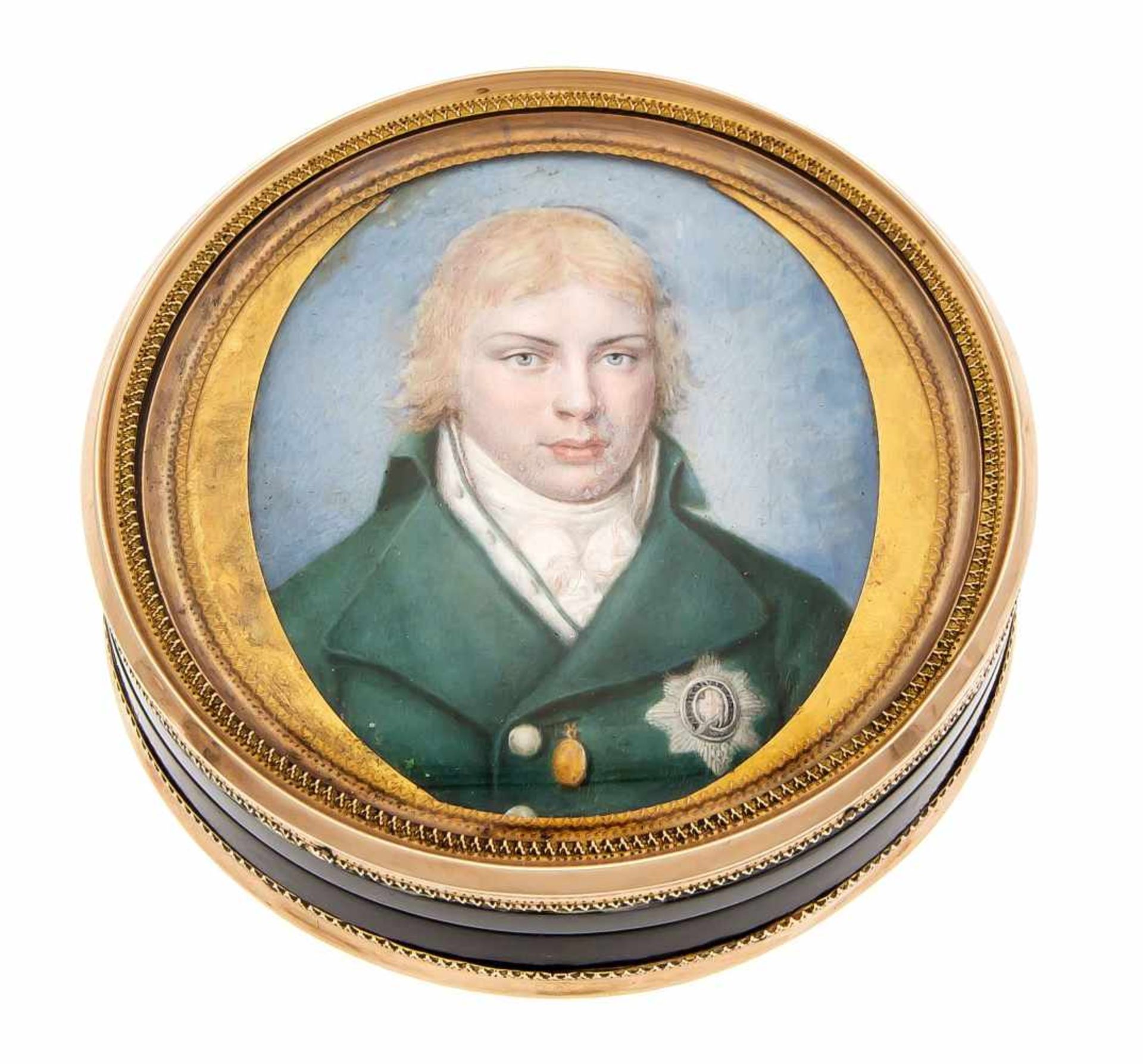 Deckeldose mit Miniatur von August Frederick (1773-1843) 1. Duke of Sussex, England Ende18. Jh.