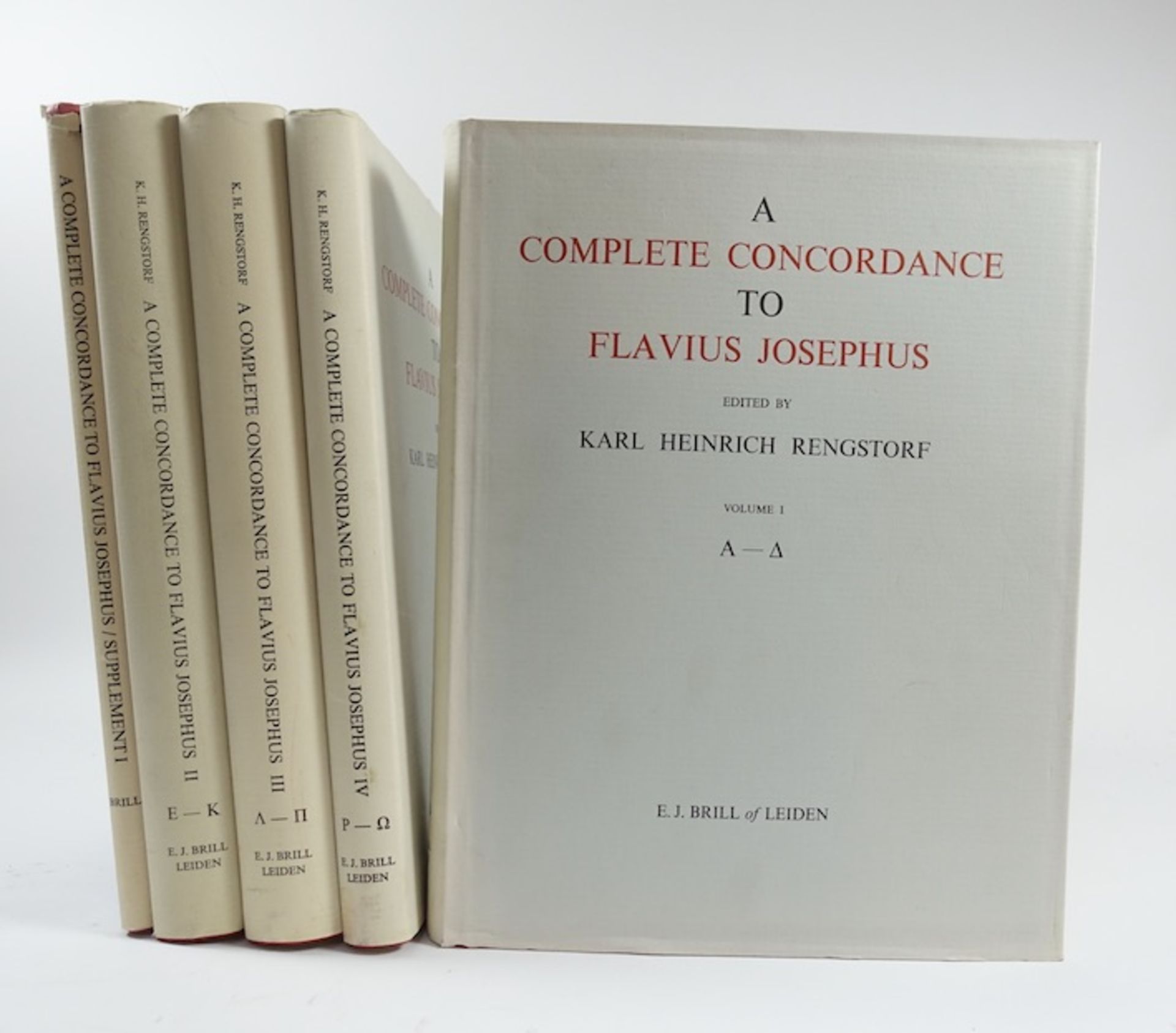 FLAVIUS JOSEPHUS -- RENGSTORF, K.H. A complete concordance to Flavius Josephus. W. suppl. 1: A.