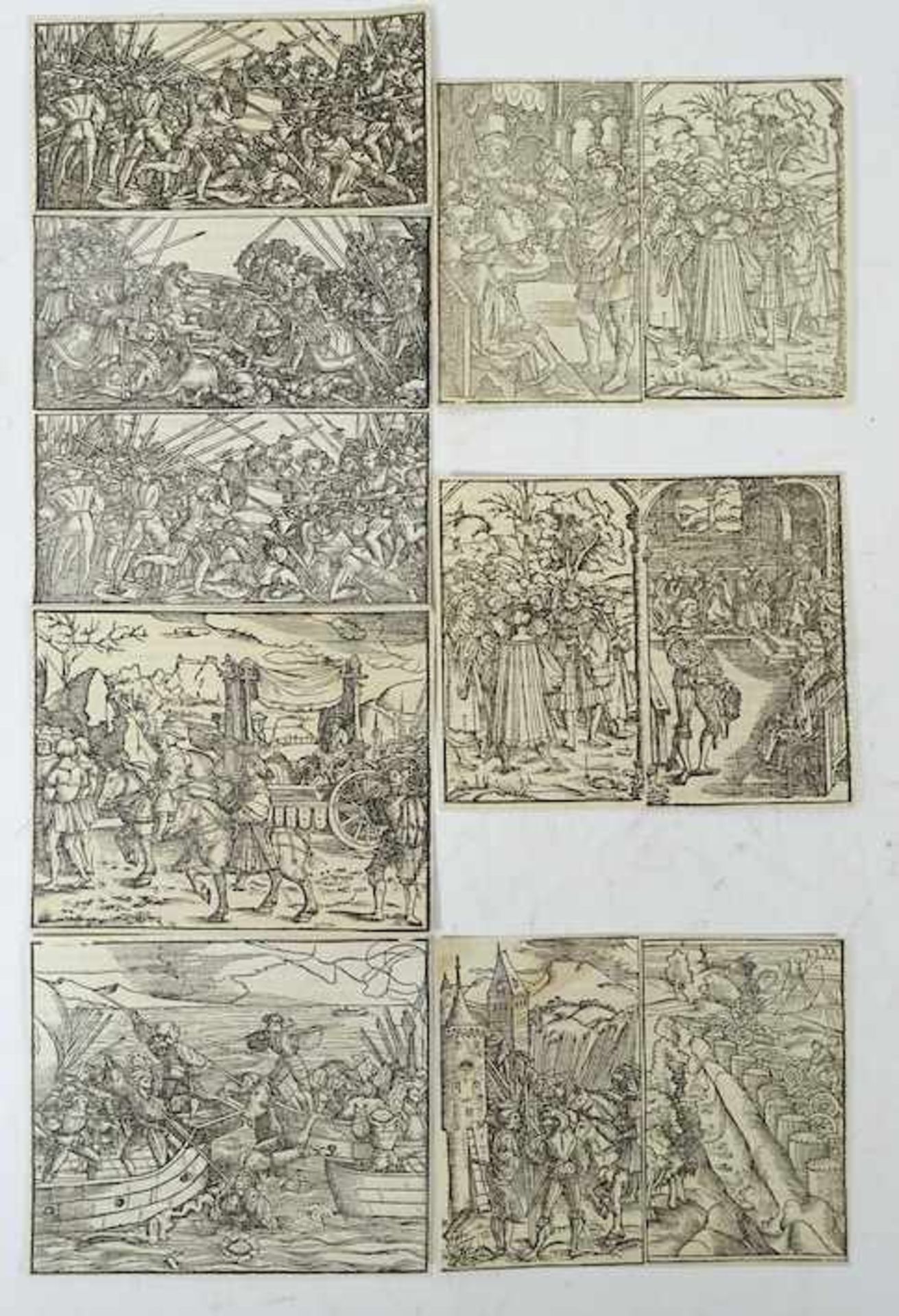 BOOK ILLUSTRATION -- COLLECTION of c. 50 woodcuts from 16th c. books, for the greater part taken