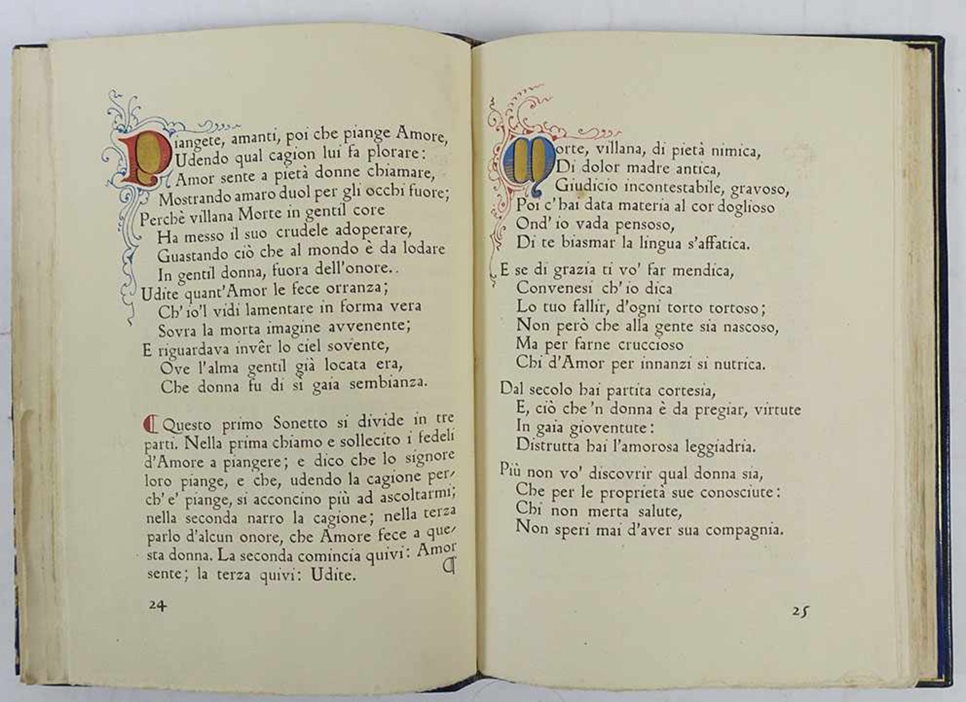 DANTE ALIGHIERI. La vita nuova. Florence, G. Giannini & figlio, 1925. 144 pp. W. woodcut ti-p. & - Bild 4 aus 5