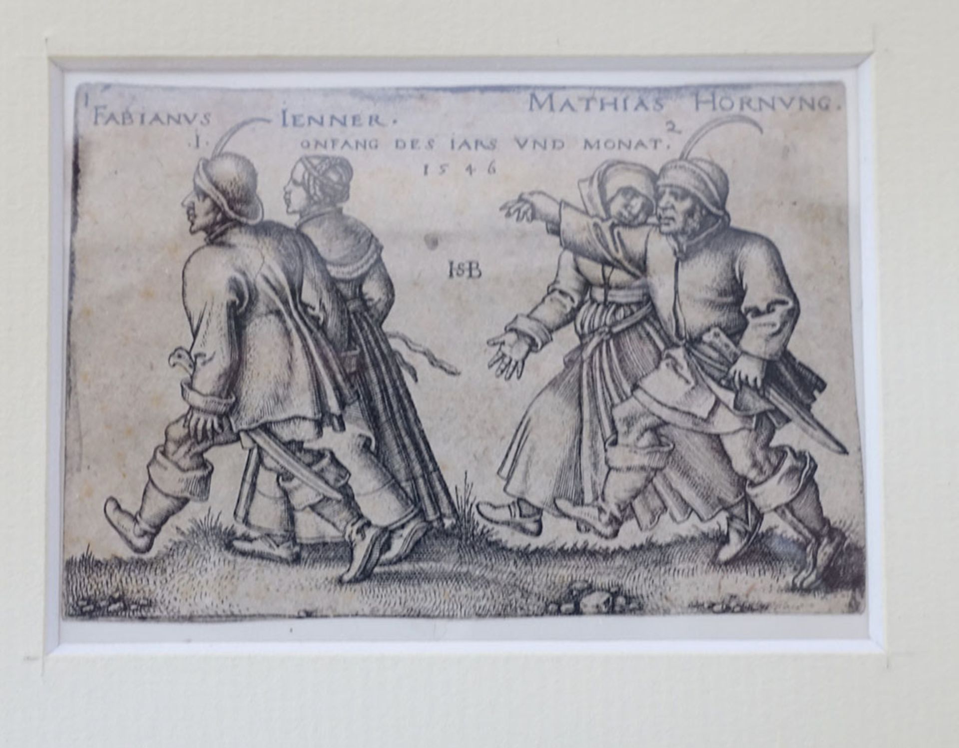 BEHAM, Hans Sebald (1500-1550). (The Peasant's Feast or the Twelve Months: January & February; March - Bild 2 aus 2