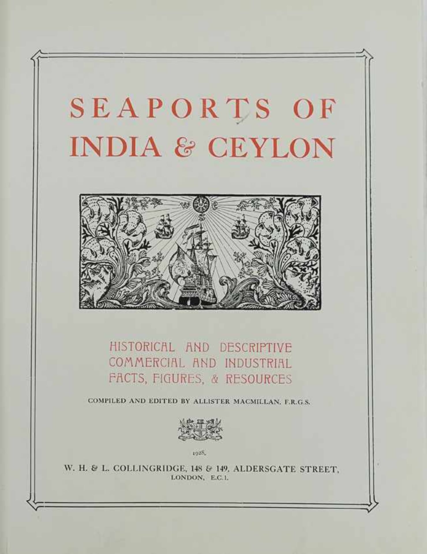 INDIA -- MACMILLAN, A., ed. Seaports of India & Ceylon. Historical and descriptive commercial and - Bild 2 aus 2