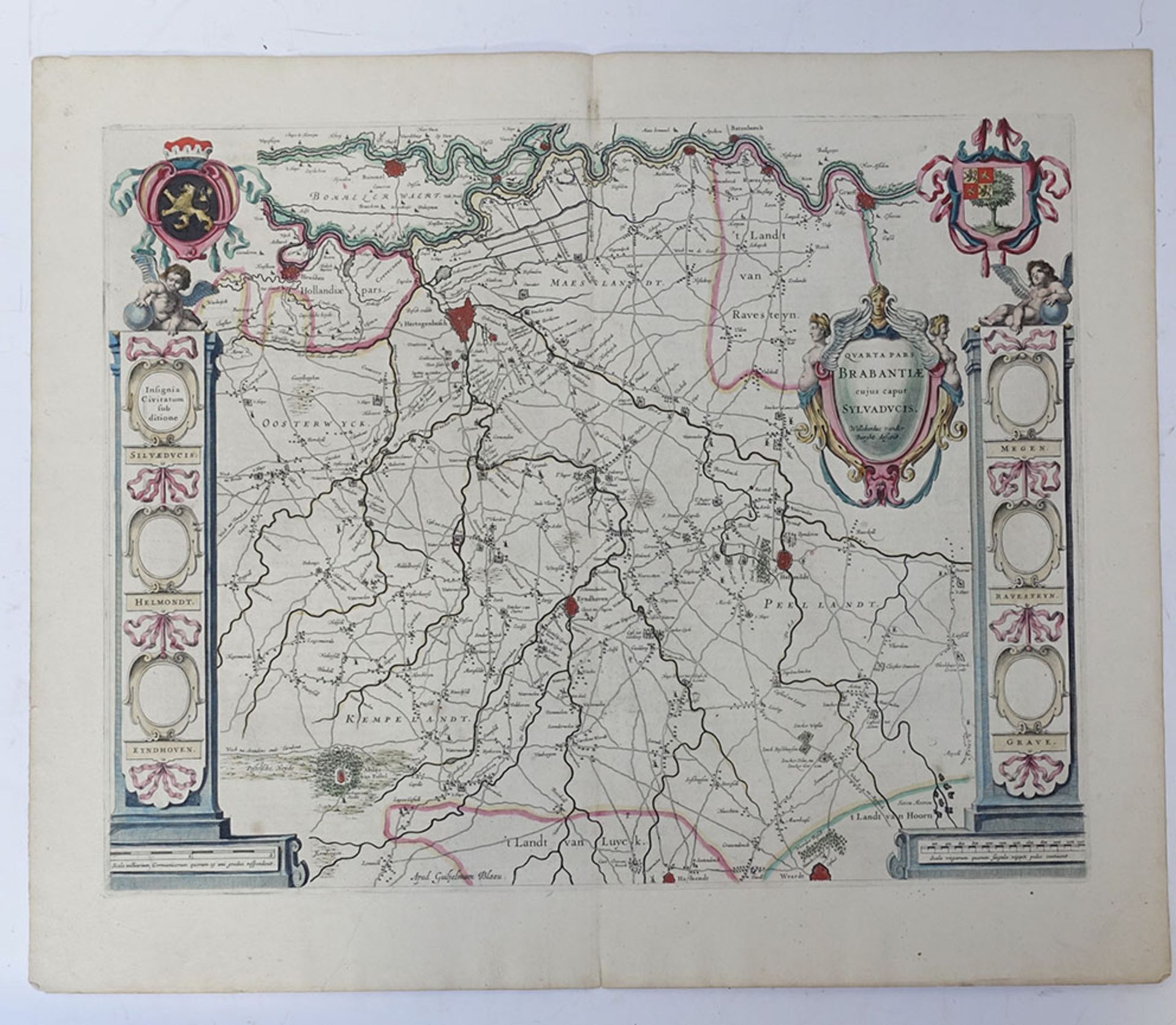 BRABANT -- "ACCURATISSIMA DITIONIS SYLVÆ-DUCENSIS TABULA". Amst., H. Hondius, (1634). Engr. map w. 2