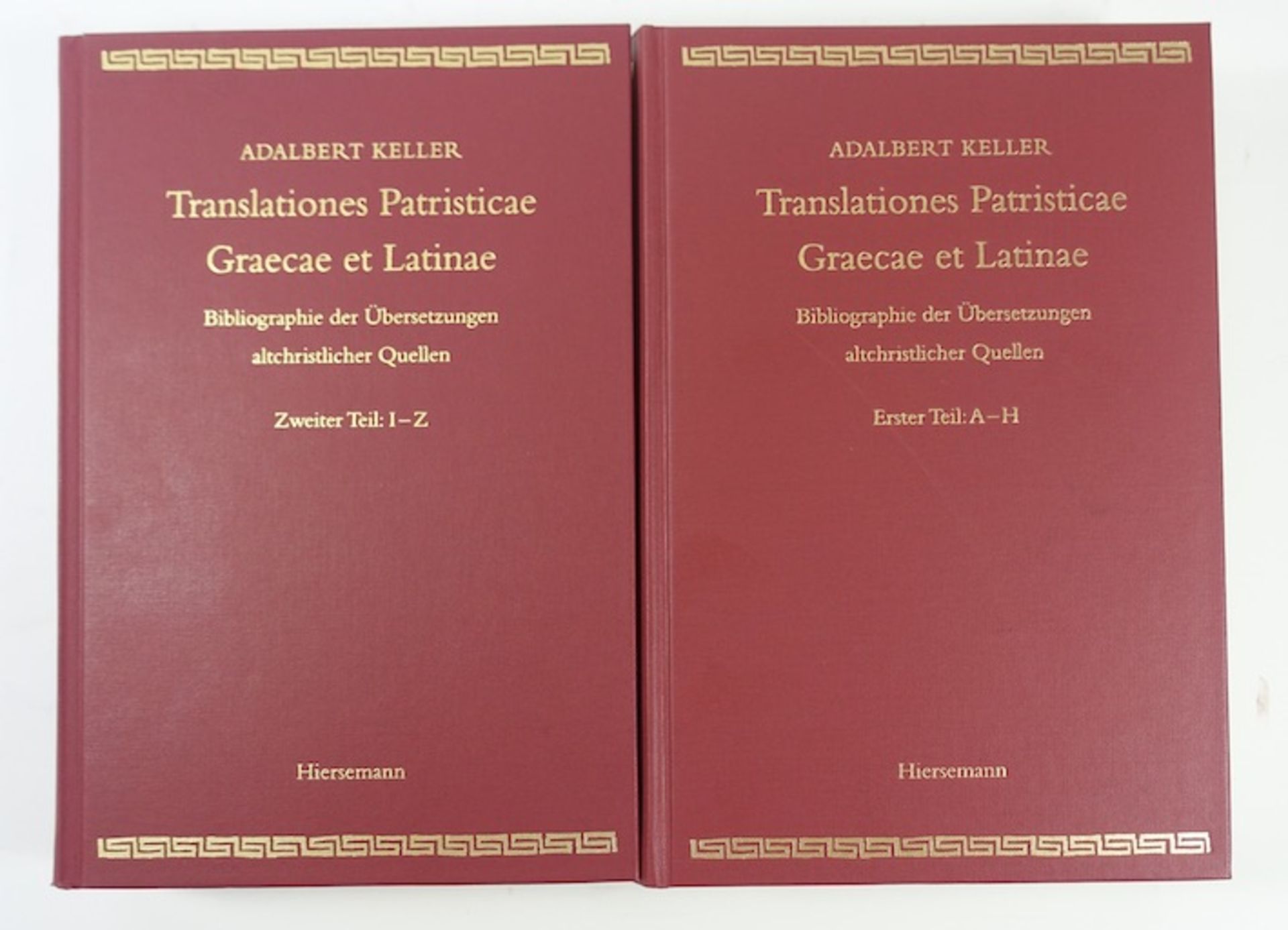 KELLER, A. Translationes patristicae Graecae et Latinae. Bibliographie der Übersetzungen