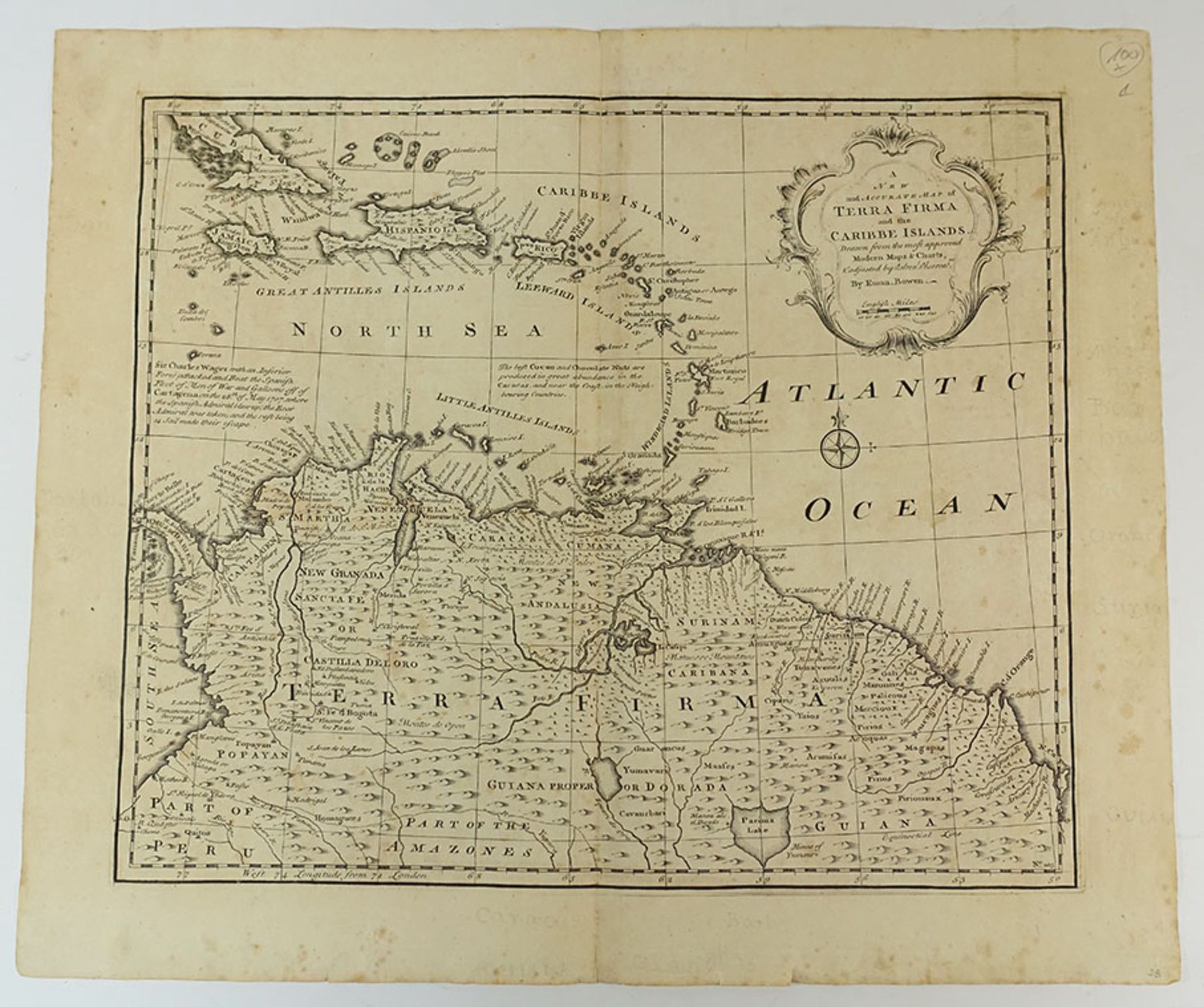 AMERICA -- "ANTILLES et Golfe du Mexique avec l'Isthme de Panama, Carte Particulière des." Paris, - Bild 2 aus 6